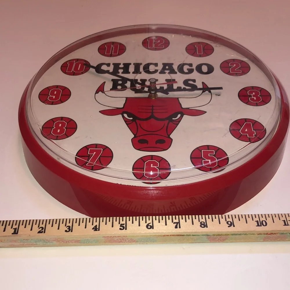 Chicago Bulls Wall Clock 1990 Vintage Chicago Bulls Michael Jordan era